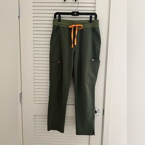 Figs High Waisted Yola Skinny Scrub Pants - Moss MP